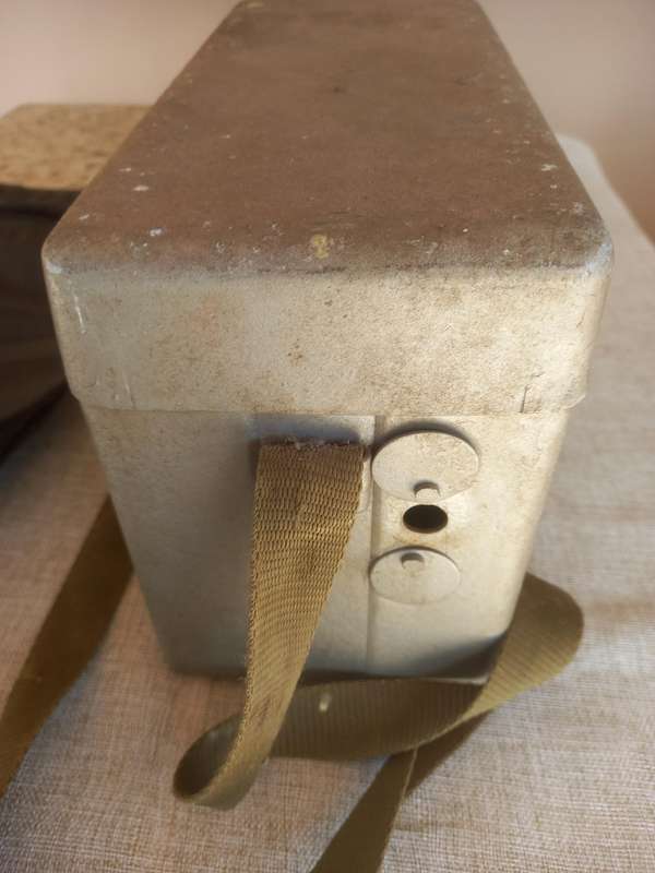 Post and Telecommunications (SA Post Office) metal box and a cash bag