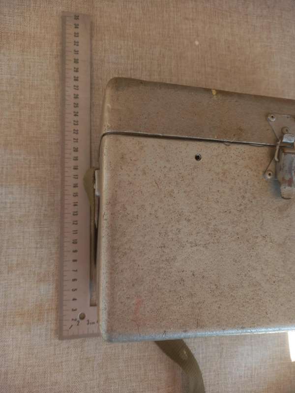Post and Telecommunications (SA Post Office) metal box and a cash bag