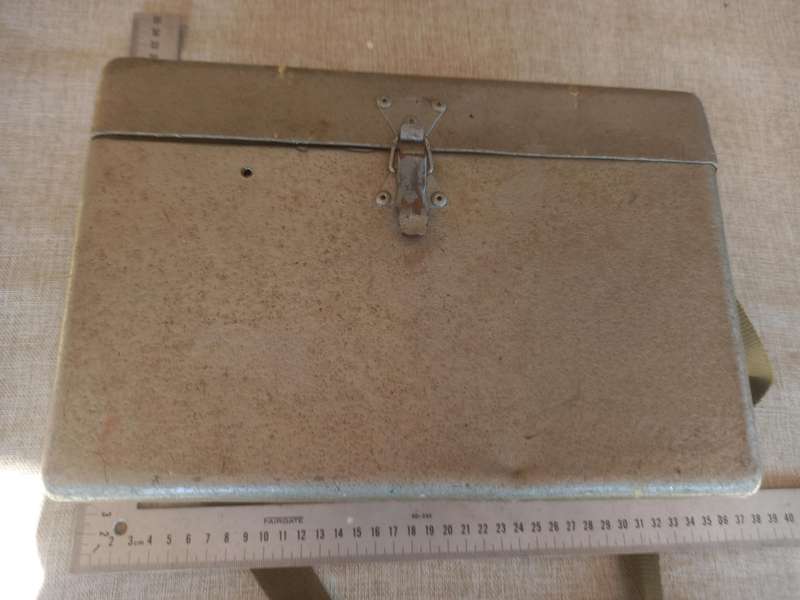Post and Telecommunications (SA Post Office) metal box and a cash bag