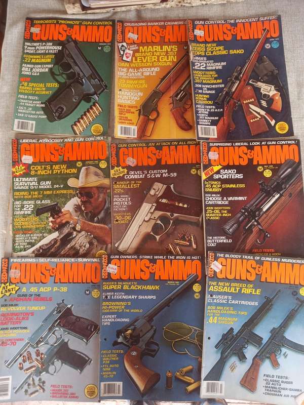Guns & Ammo x 9 Issues ( 1979 and 1980)