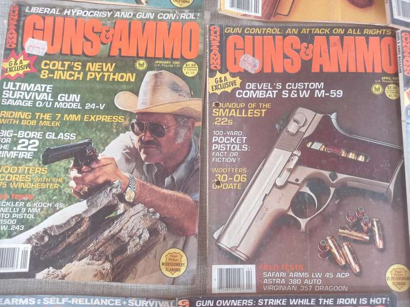 Guns & Ammo x 9 Issues ( 1979 and 1980)