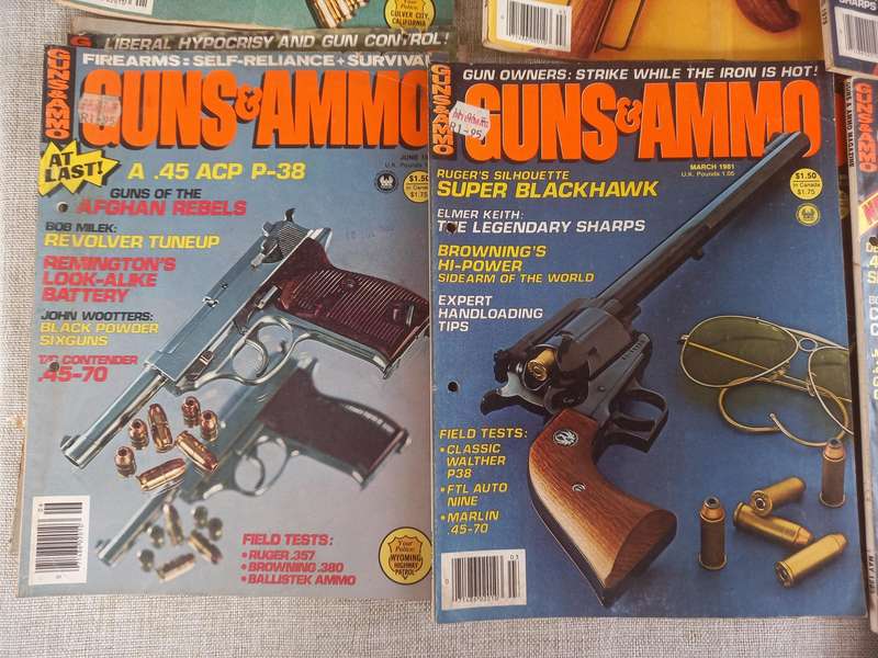 Guns & Ammo x 9 Issues ( 1979 and 1980)