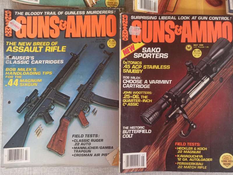 Guns & Ammo x 9 Issues ( 1979 and 1980)