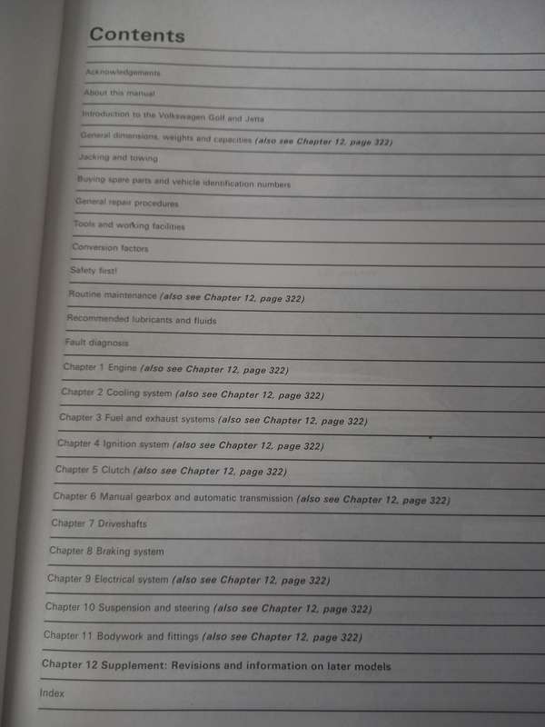 VW Golf and Jetta (petrol) Haynes Owners Workshop Manual