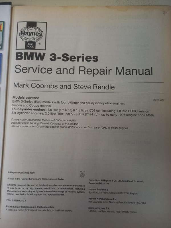 BMW - 3 - series - Haynes Service and Repair Manual 3210