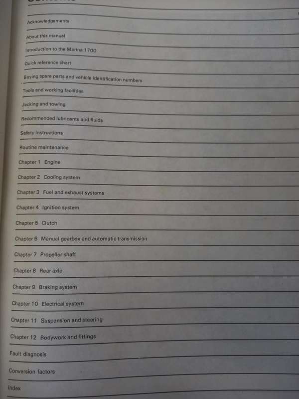 Morris Marina 1700 - Haynes - Owners Workshop Manual
