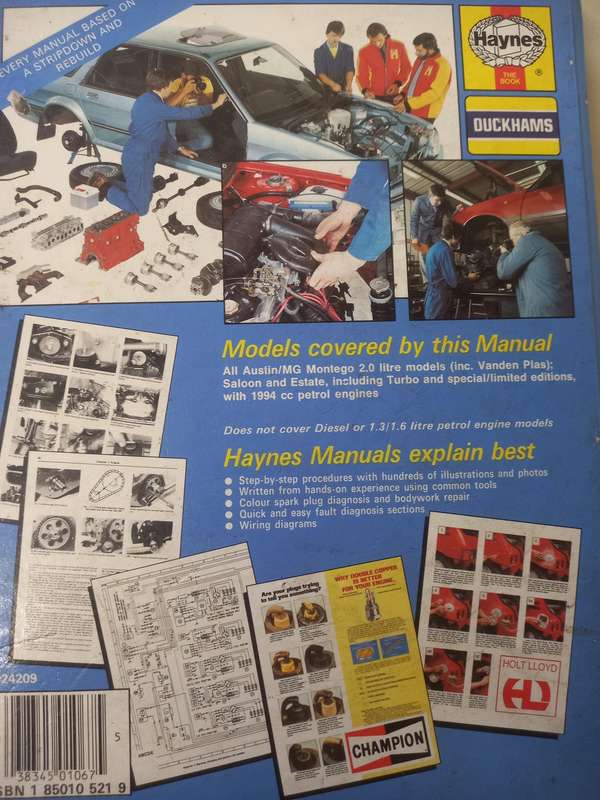 Austin MG and Vanden Plas Montego - Haynes - Owners Workshop Manual