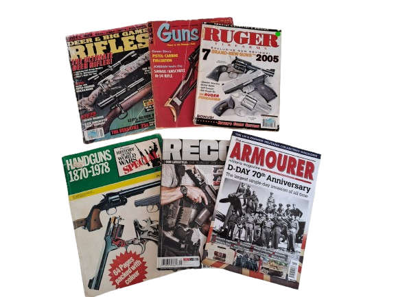 Gun and Military Magazines x 6