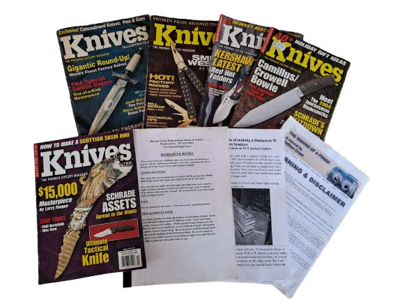 Knives Illustrated 5 Magazines, Damascus Notes & Making a Forge