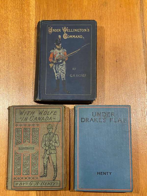 G.A. Henty Antique Book Bundle - Includes 1st Edition Under Wellingtons Command (1899)