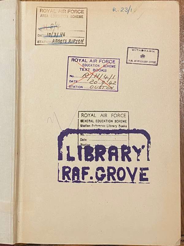 King Edward VII and His Times (1936) - Royal Airforce Stamped Library Copy w/ 1942-46 Base Stamps