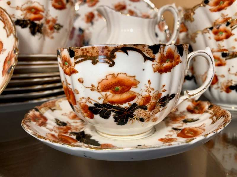 Antique Royal Albert Ena Tea Set  Crown China (c. 19051907)  28 Pieces