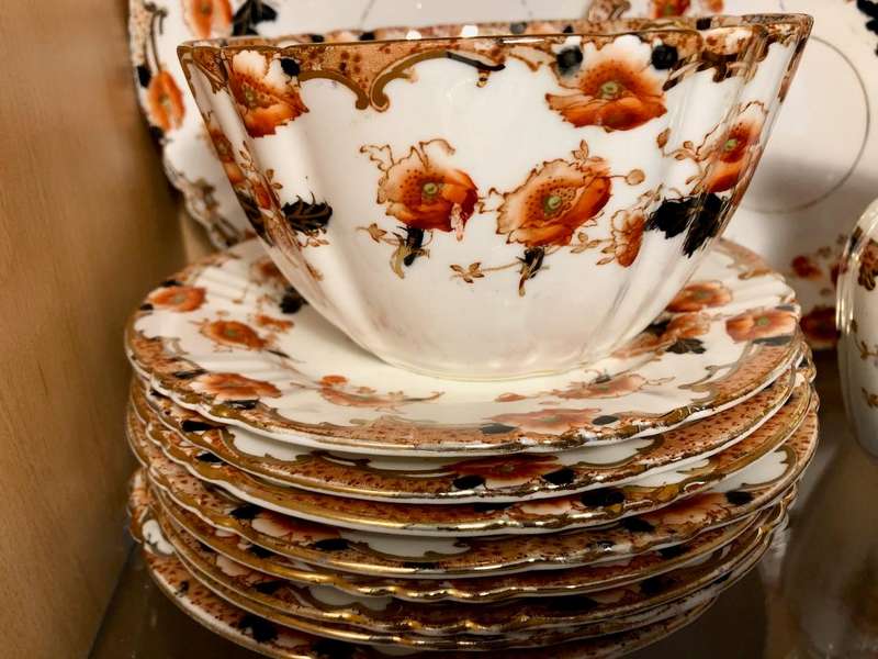 Antique Royal Albert Ena Tea Set  Crown China (c. 19051907)  28 Pieces