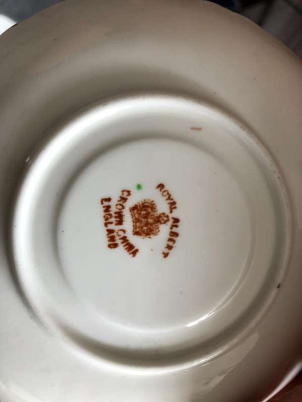 Antique Royal Albert Ena Tea Set  Crown China (c. 19051907)  28 Pieces