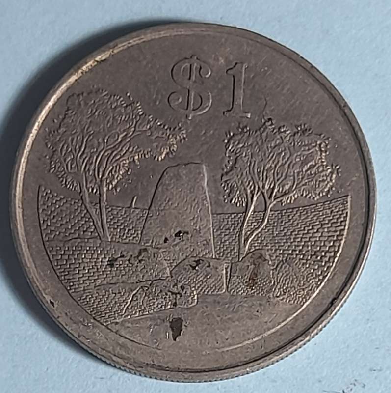 1980 - 1 DOLLAR - $1 COIN - ZIMBABWE
