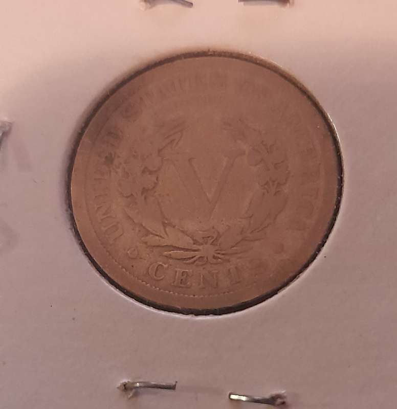 1903 Liberty Head Pieced 5c US Coin