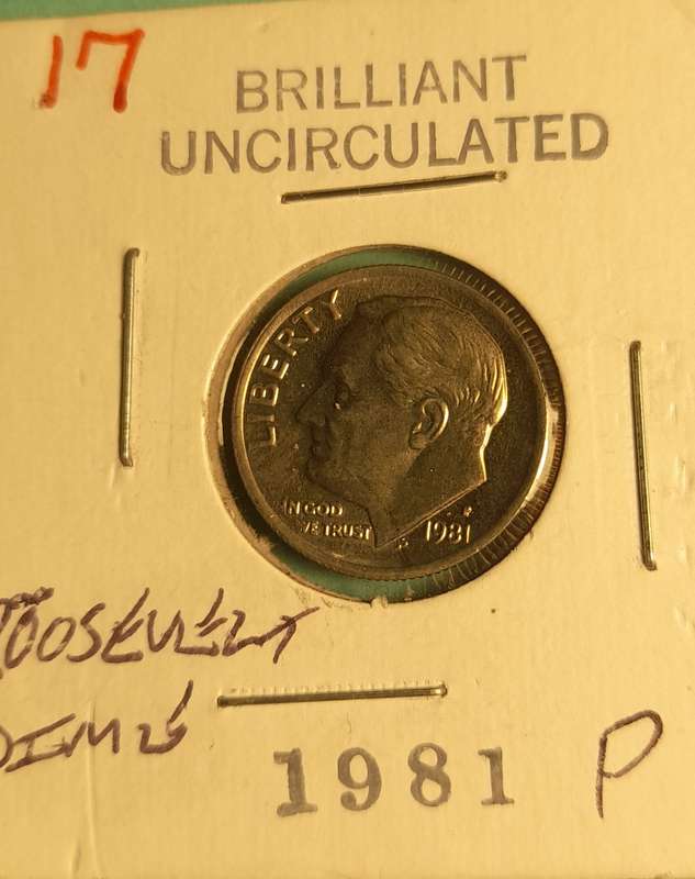 1981-P GEM UNCIRCULATED ROOSEVELT DIME