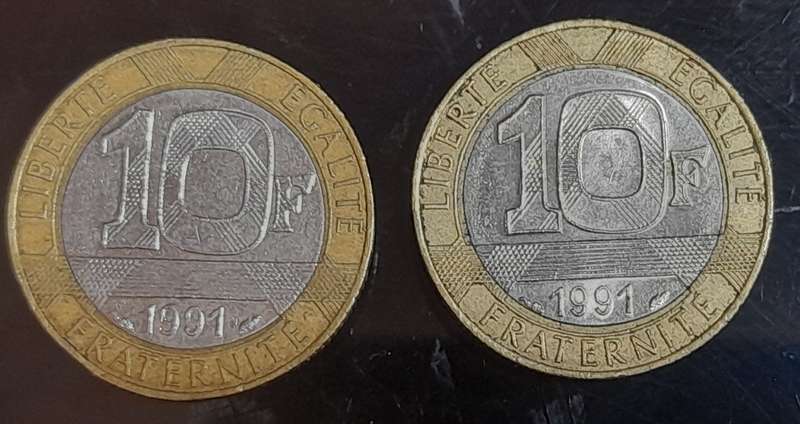 France coin x2 of 1991