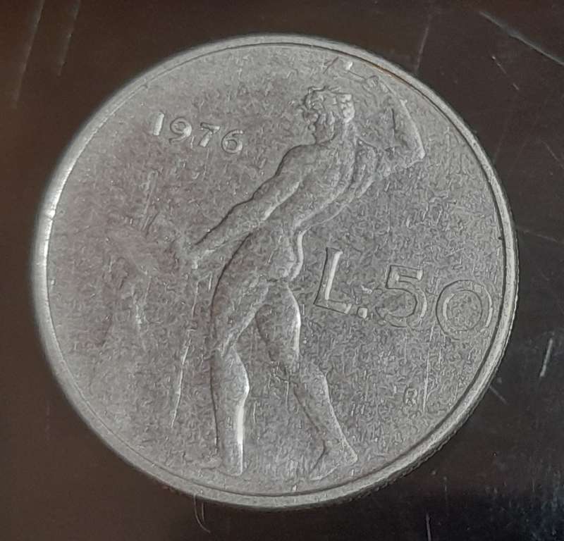 Italiana 50 liere coin