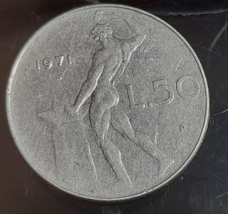 Italiana 50 liere coin