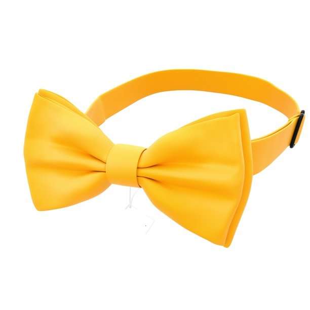 Yellow Satin Men's Bow Tie