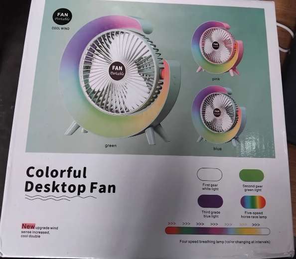 Round Desk Top Fan - USB
