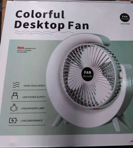 Round Desk Top Fan - USB