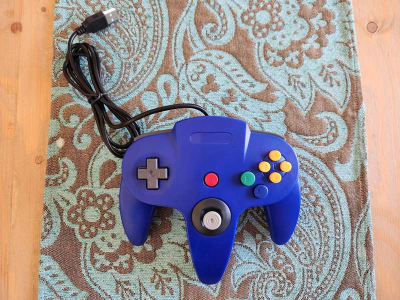 N64 Style USB Wired Controller (Blue)