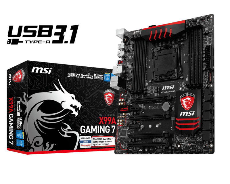 MSI X99A Gaming 7, 6 CORE CPU, 32GB RAM - NOT POSTING