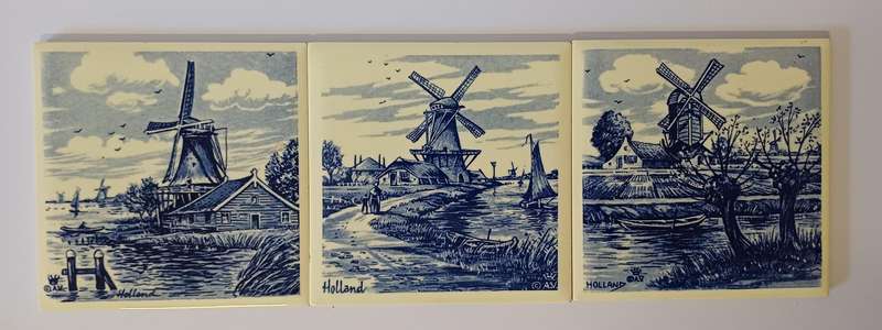 Delft tiles x3