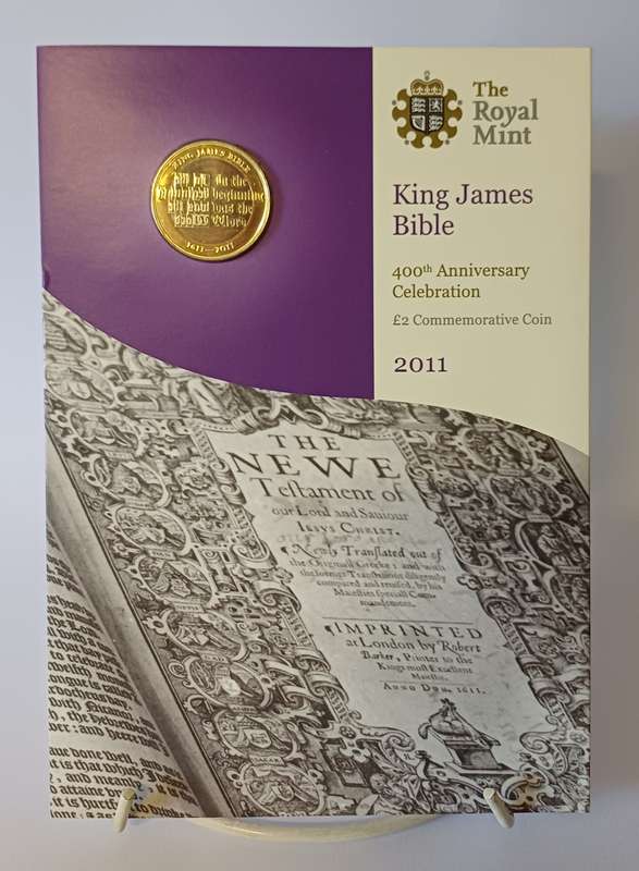 2011, King James Bible 2 pound Brilliant Uncirculated Coin
