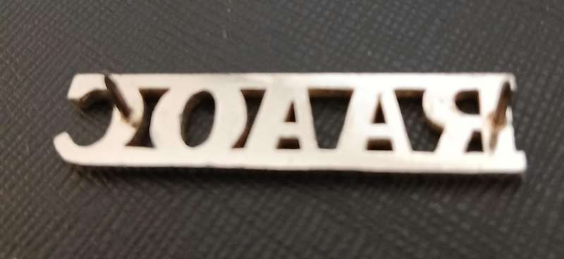 Royal Australian Army Ordanance Corps staybrite Shoulder title