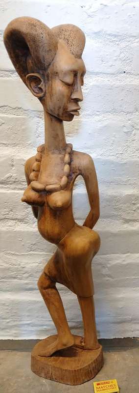 African hardwood  carving  of a woman Central/ lowerAfrica