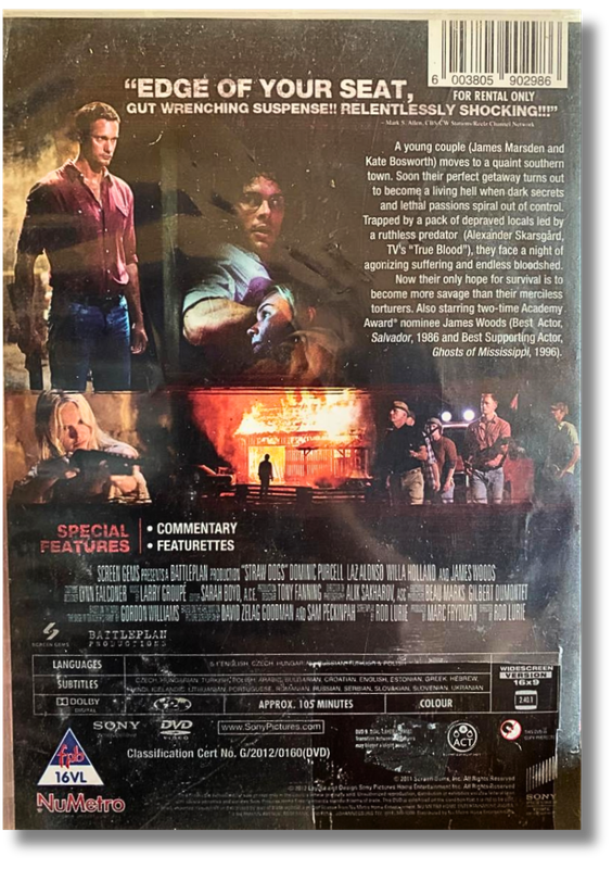 Straw Dogs DVD (James Marsden, Kate Bosworth, Alexander Skarsgård)
