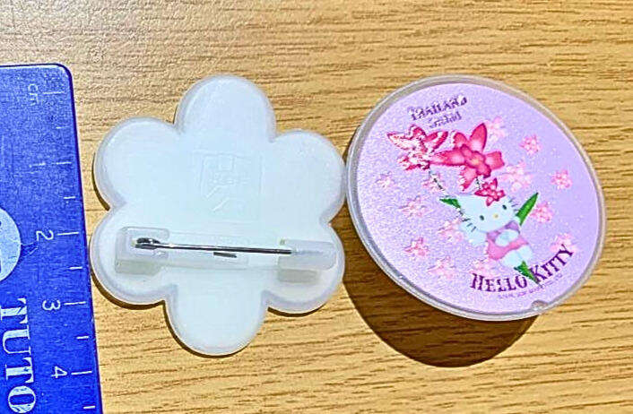Vintage Hello Kitty Flower & Country Series Pin Badge Set  5pcs  Sanrio Collectors Edition
