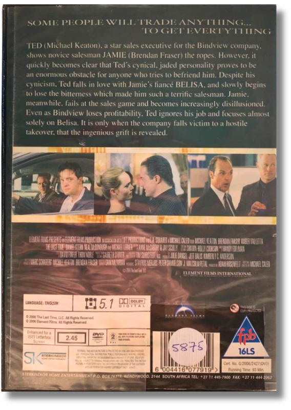 The Last Time DVD (Michael Keaton, Brendan Fraser)