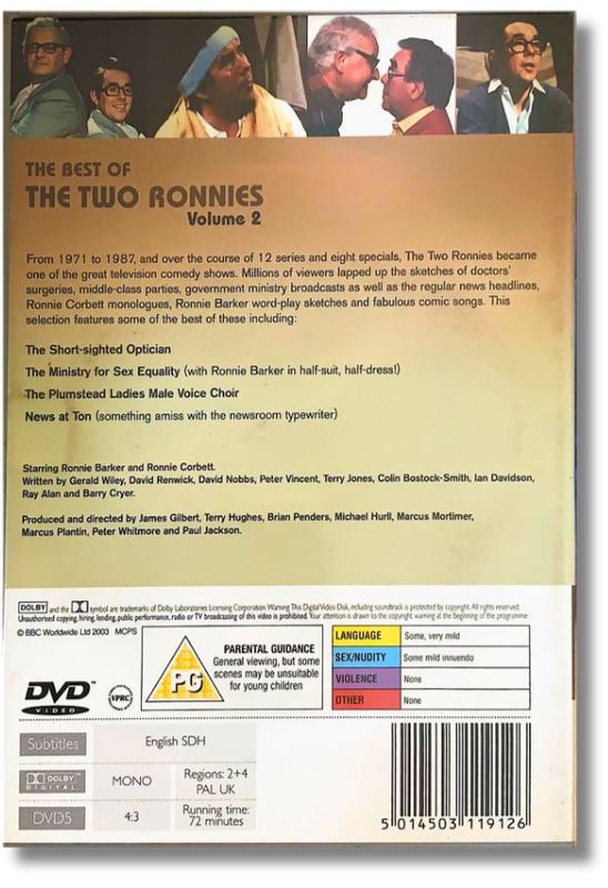 The Best of The Two Ronnies Volume 2 DVD ( Ronnie Barker , Ronnie Corbett )