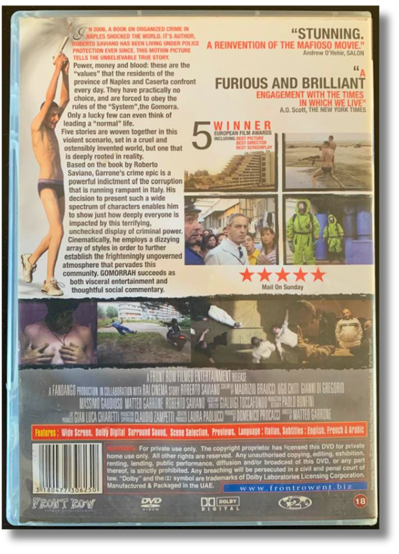 Gomorrah DVD (Toni Servillo, Gianfelice Imparato, Maria Nazionale)