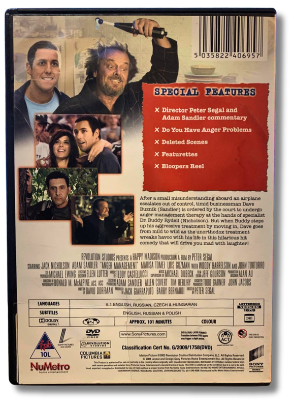 Anger Management DVD (Adam Sandler, Jack Nicholson )