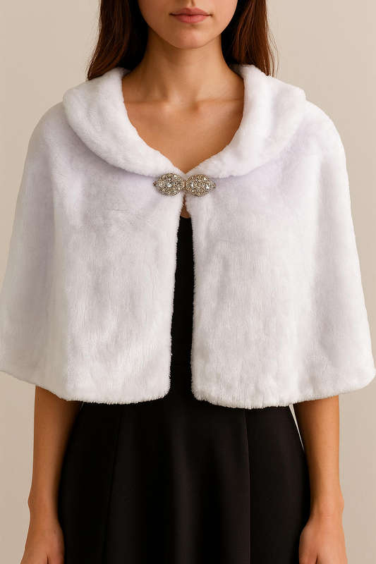 Warm & Elegant Shawl Cape  Perfect to Pair with Formal Dresses, Acrylic blend Fully Lined