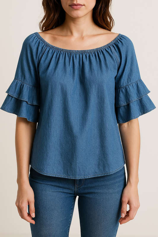 New Feelings Wide-Neck Top 3/4 Sleeve | Size M