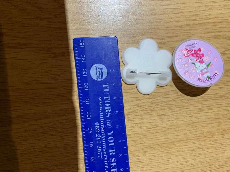 Vintage Hello Kitty Flower & Country Series Pin Badge Set  5pcs  Sanrio Collectors Edition
