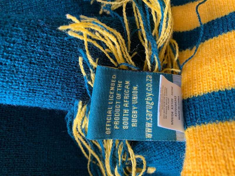 Authentic Springboks Rugby Scarf + Beanie Set Warm & Proud!