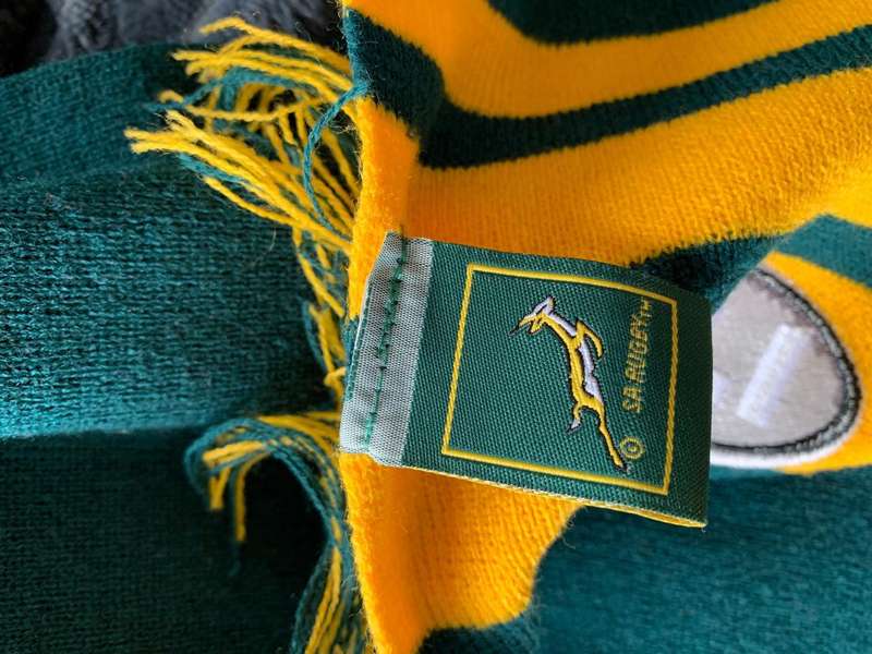 Authentic Springboks Rugby Scarf + Beanie Set Warm & Proud!