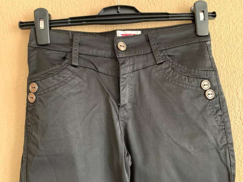 Shiny Polyester Straight-Leg Jeans | Ideal for Petite Sizes