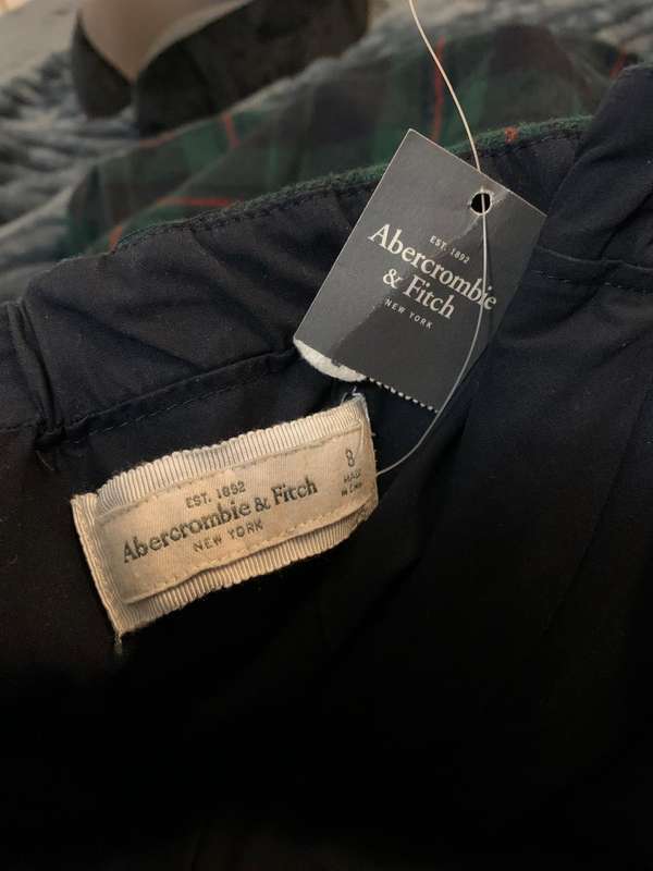 Abercrombie & Fitch Boutique Scottish Plaid Bandeau Dress Size 8