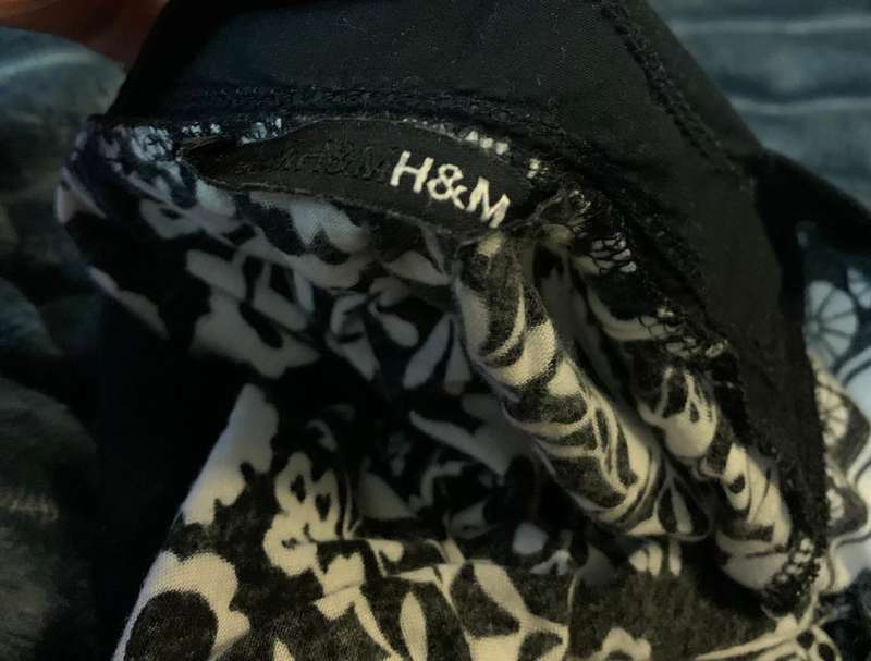 H&M Patterned Square Neck Top
