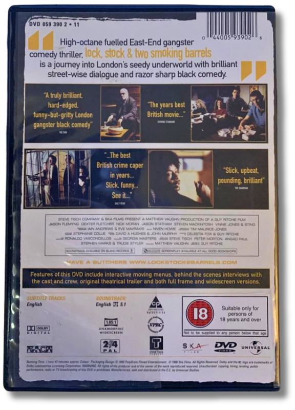 Lock, Stock and Two Smoking Barrels DVD (Jason Flemyng, Dexter Fletcher )