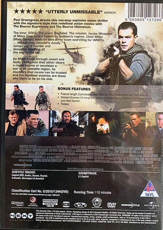 Green Zone DVD (Matt Damon , Greg Kinnear)