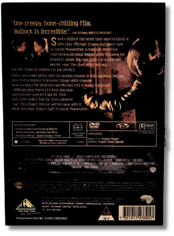 Murder by Numbers DVD (Sandra Bullock, Ryan Gosling, Michael Pitt  )